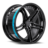 SENTALI BARREL SB3 Gloss Black Lip / Matte Black Centre 20x9 +25 5x112 66.6