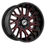 XF OFFROAD XF-230 Gloss Black Machined Red 22x10 -24 6x135/6x139.7 106.4