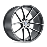 Beyern RITZ Gloss Gunmetal W/ Brushed Face 18x9.5 +25 5X120 74.1