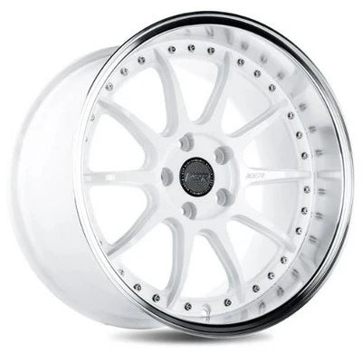 ESR CS12 GLOSS WHITE/MACHINE LIP 18x8.5 +35 5X100 72.6