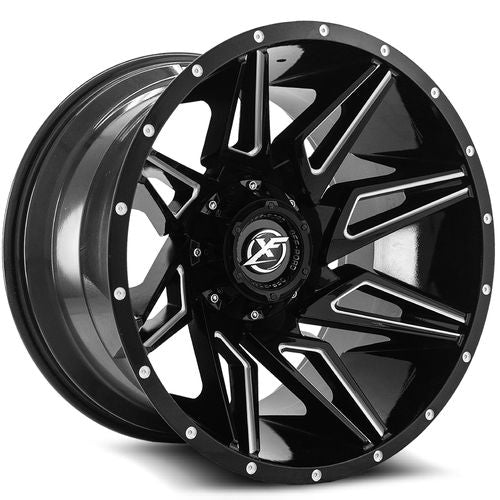 XF OFFROAD XF-218 Glos Black Milled 22x12 -44 5x139.7/5x150 110.3