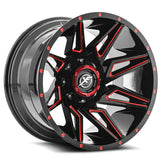 XF OFFROAD XF-218 Gloss Black Milled Red 20x10 -24 6x135/6x139.7 108