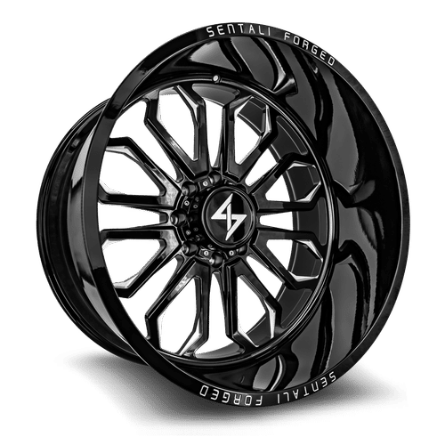 SENTALI FORGED SF-3 Gloss Black Milled 28x16 -99 6x135 87.1