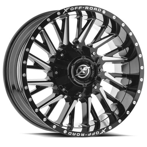 XF OFFROAD XF-226  Gloss Black Milled 20x10 -24 6x135/6x139.7 108