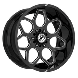 XF OFFROAD XF-233 Gloss Black Milled 20x10 -12 8x165.1/8x180 125.2