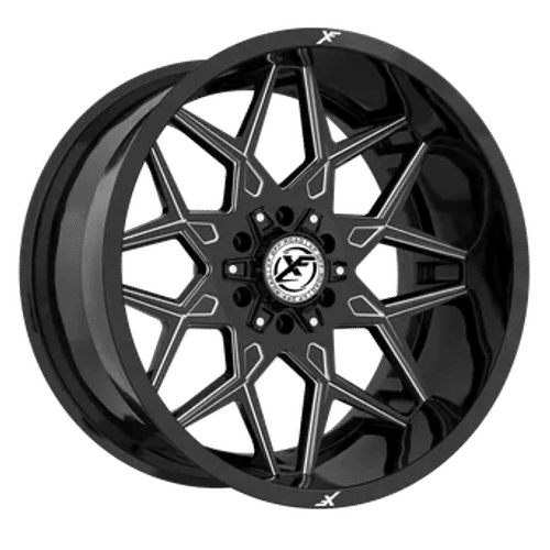 XF OFFROAD XF-238 Gloss Black Milled 20x10 -12 8x165.1/8x170 125.2