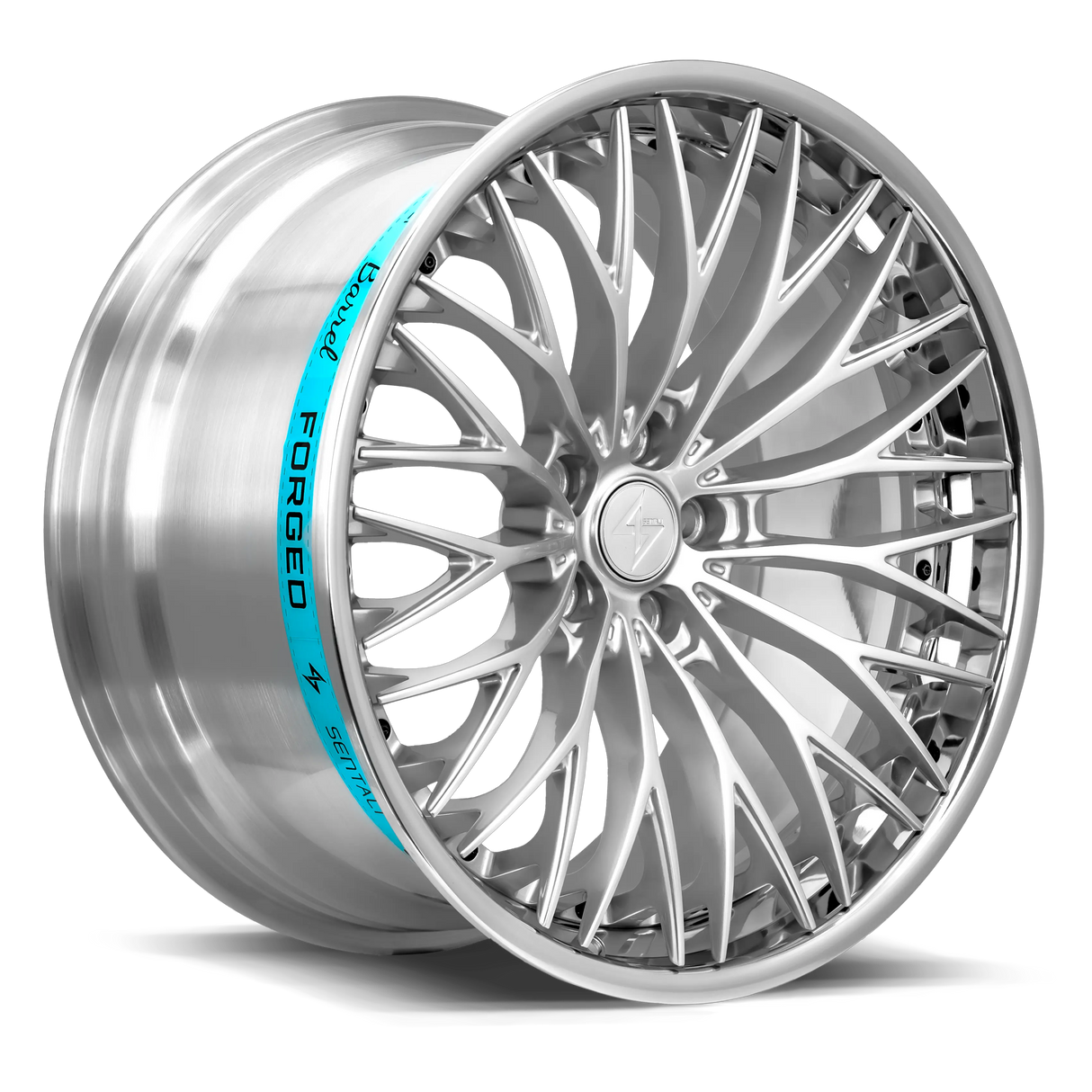 SENTALI BARREL SB1 Polished Lip / Hyper Silver Centre 19x10.5 +35 5x120 72.6