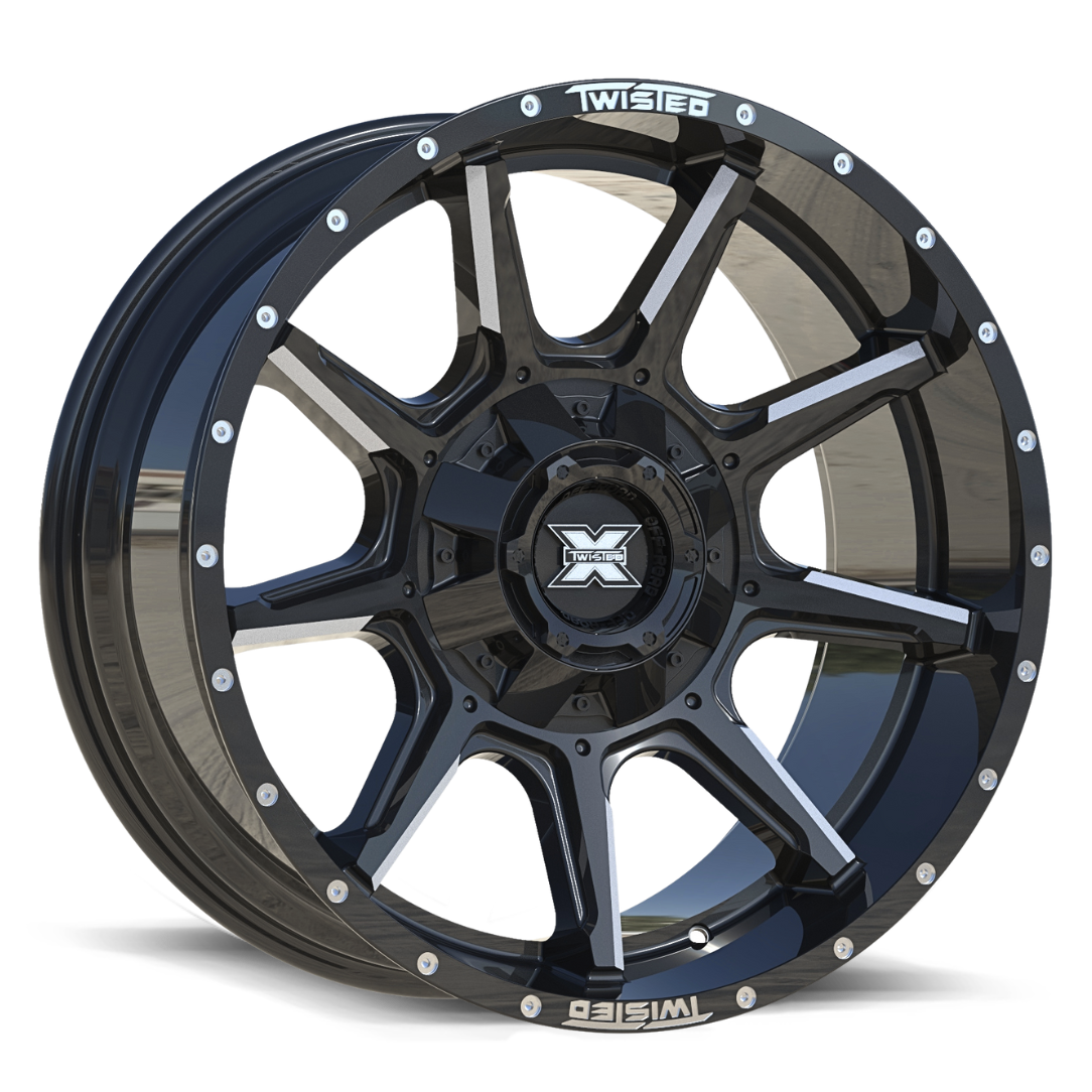 TWISTED OFF-ROAD TW2 Gloss Black Milled 20x10 -18 5x127/5x139.7 0