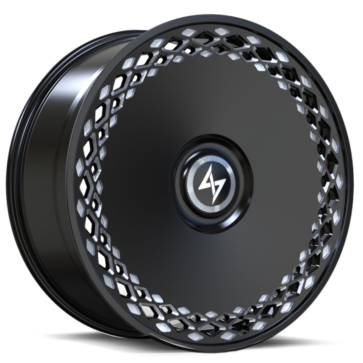 SENTALI LUXX CORAL REEF Gloss Black Milled 22x10.5 +40 5x112/5x114.3 73.1