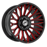 XF OFFROAD XF-237 Gloss Black Milled Red 20x9 +12 5x127/5x139.7 78.1