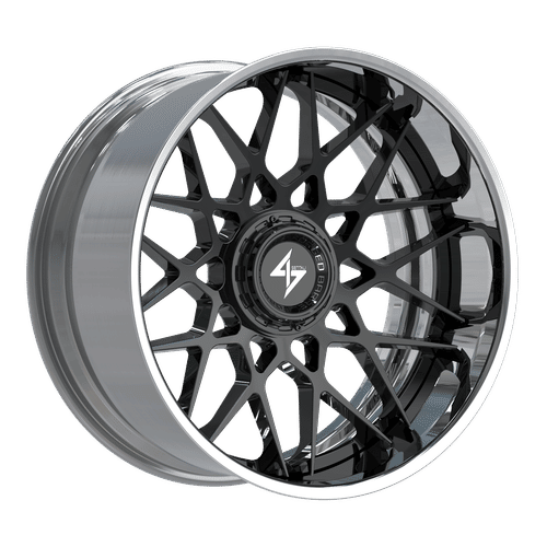 SENTALI BARREL FORGED XTREME BFX5 Polished Lip / Gloss Black Centre 22x10 -24 6x135/6x139.7 106.1