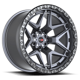 VORTEK VRT-603 Matte Titanium Black Bead Ring 22x12 -44 6x135/6x139.7 106.1