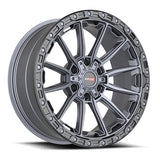 VORTEK VRT-601 Matte Titanium Black Bead Ring 20x10 -24 6x135/6x139.7 106.1