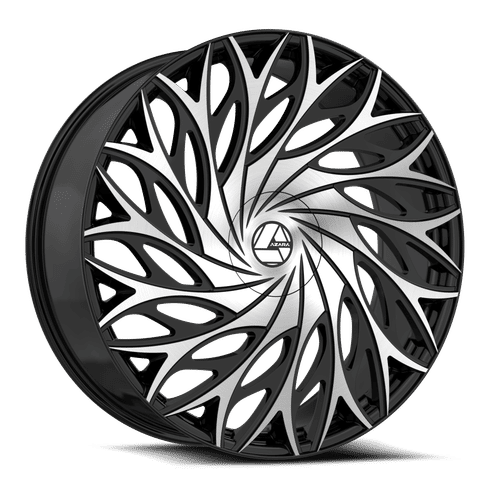 AZARA AZA-525 Gloss Black Machined 24x9 +22 6x135/6x139.7 87.1