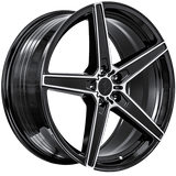SENTALI STREET SS4 Gloss Black Machined 20x9 +35 5x127 71.6