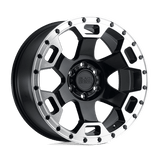 Black Rhino Hard Alloys GAUNTLET Gloss Black W/ Mirror Machined Ring 20x9 +12 6X139.7 112.1