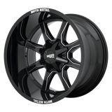 Moto Metal MO970 Gloss Black W/ Milled Spoke & Moto Metal On Lip 17x8 +0 6X120/6X114.3 78.3