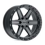 Black Rhino Hard Alloys HENDERSON Gun Black W/ Black Ring 17x9 -12 6X139.7 112.1