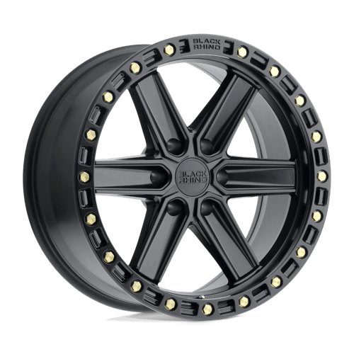 Black Rhino Hard Alloys HENDERSON Matte Black W/ Brass Bolts 20x9.5 -18 6X139.7 112.1