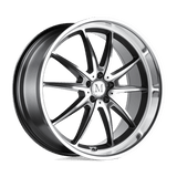 Mandrus ARGENT Gloss Gunmetal W/ Mirror Cut Face 19x9.5 +49 5X112 66.56