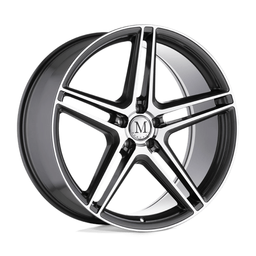 Mandrus BREMEN Gloss Gunmetal W/ Mirror Cut Face 18x9.5 +39 5X112 66.56