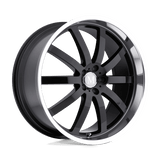 Mandrus WILHELM Gloss Black W/ Mirror Cut Lip 18x9.5 +53 5X112 66.56