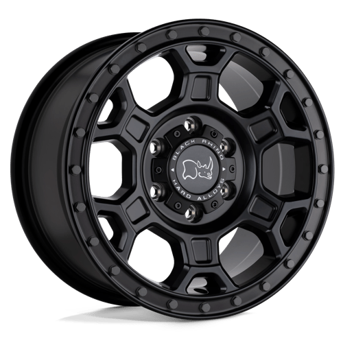 Black Rhino Hard Alloys MIDHILL Matte Black W/ Gunmetal Bolts 16x8 +38 6X130 84.1