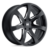 Black Rhino Hard Alloys MOZAMBIQUE Gloss Black & Milled 24x10 +25 6X139.7 112