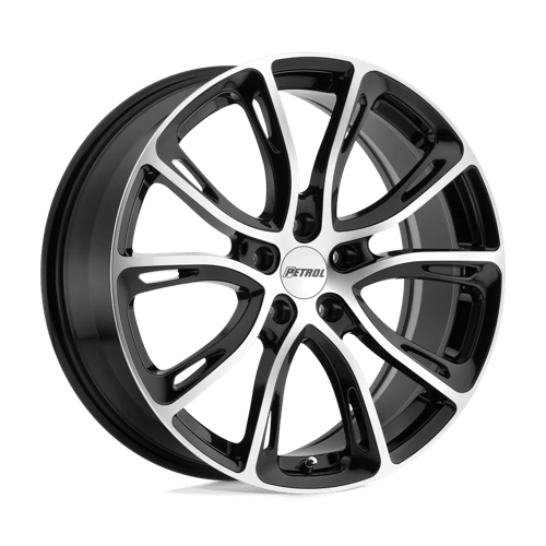 Petrol P5A Gloss Black W/ Machined Cut Face 19x8 +32 5X112 72.1