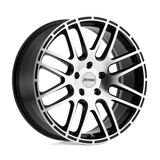 Petrol P6A Gloss Black W/ Machined Cut Face 19x8 +35 5X100 72.1