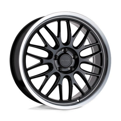 Petrol P4C Gloss Black W/ Machined Cut Lip 20x8.5 +40 5X108 72.1