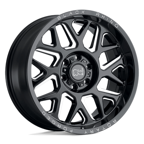 Black Rhino Hard Alloys REAPER Gloss Black & Milled 22x11.5 -44 8X165.1 122.1