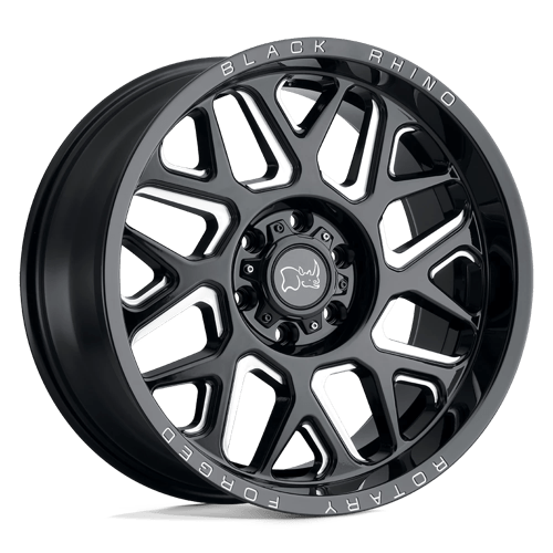 Black Rhino Hard Alloys REAPER Gloss Black & Milled 20x9.5 -18 8X170 125.1