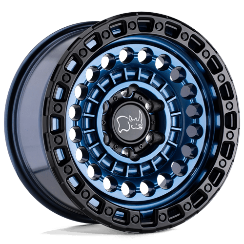 Black Rhino Hard Alloys SENTINEL Cobalt Blue W/ Black Ring 17x8.5 +0 8X165.1 125.1