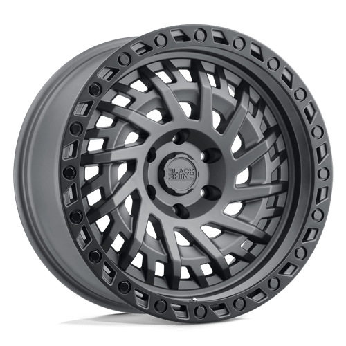 Black Rhino Hard Alloys SHREDDER Matte Gunmetal W/ Black Ring 17x9 +0 5X127 71.6