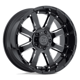 Black Rhino Hard Alloys SIERRA Gloss Black W/ Milled Spokes 22x11.5 -44 8X165.1 122.1