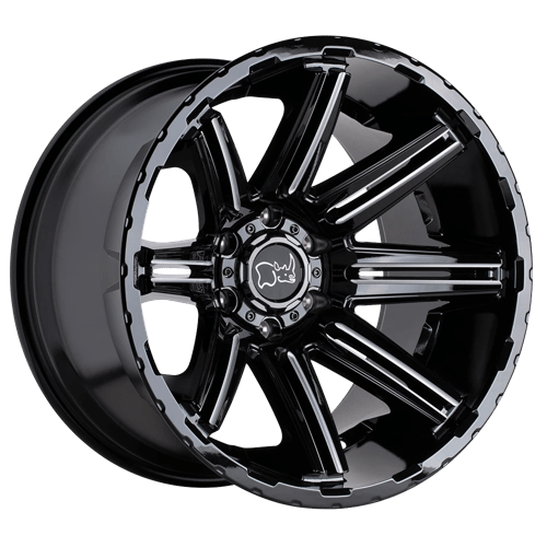 Black Rhino Hard Alloys RAMPAGE Gloss Black 20x9.5 +18 6X139.7 112.1