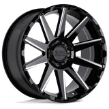 Black Rhino Hard Alloys TYPHOON Gloss Black W/ Milled Spokes 17x9.5 -18 6X139.7 112.1