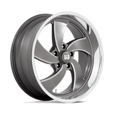 US Mag U133 DESPERADO Anthracite Milled Diamond Cut Lip 20x8 +1 5X120.65 72.7