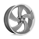 US Mag U133 DESPERADO Anthracite Milled Diamond Cut Lip 22x10.5 +01 5X120.65 72.7