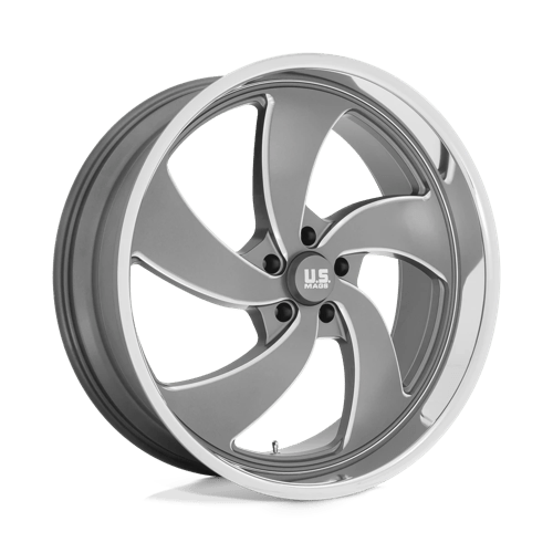 US Mag U133 DESPERADO Anthracite Milled Diamond Cut Lip 22x10.5 +01 5X120.65 72.7