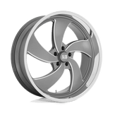 US Mag U133 DESPERADO Anthracite Milled Diamond Cut Lip 22x10.5 +01 5X120.65 72.7