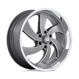 US Mag U133 DESPERADO Anthracite Milled Diamond Cut Lip 22x9 +25 6X139.7 78
