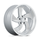 US Mag U134 DESPERADO Silver Brushed Face Milled Diamond Cut Lip 20x9.5 +1 5X127 78