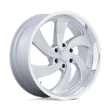 US Mag U134 DESPERADO Silver Brushed Face Milled Diamond Cut Lip 22x9 +25 6X139.7 78
