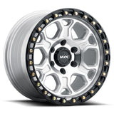 MVX VX62 Silver-Machined Face - Black Lip 20x9 +12 6X139.7 106.1