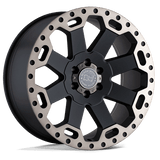 Black Rhino Hard Alloys WARLORD Matte Black W/ Machined Dark Tint 18x9 -12 6X139.7 112.1