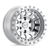 Black Rhino Hard Alloys PRIMM Silver W/ Mirror Face & Machined Ring 17x9 +0 8X165.1 122.1